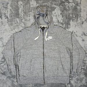 Nike Gray Full Zip Hoodie Lightweight Sweater Woman's Size 3XL